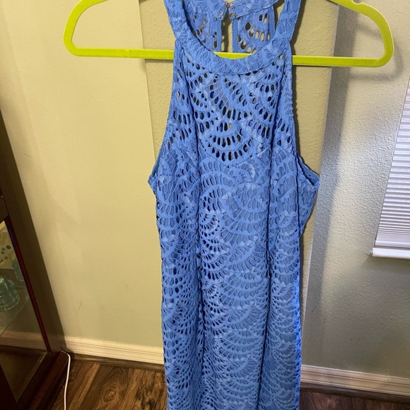 Lilly Pulitzer Kenna Halter Bennet Blue Vibrant Blue Lace Dress Lilly Pulitzer Kenna Halter Bennet Blue Vibrant Blue Lace Dress